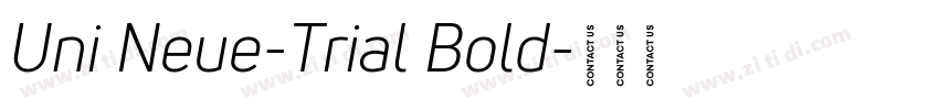 Uni Neue-Trial Bold字体转换